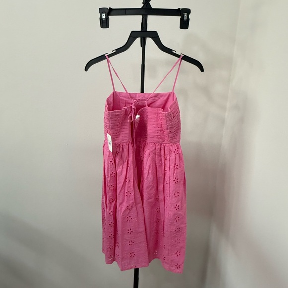 Altar'd State Hot Pink Eyelet Spaghetti Strap Dress - Picture 6 of 7